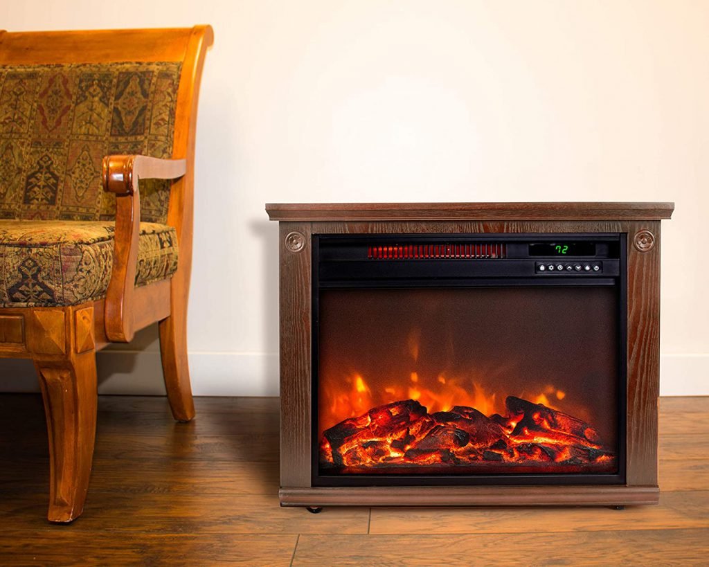 portable infrared electric fireplace